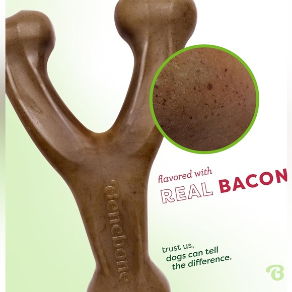 Bundle of 3 Benebone Wishbone Chew Toy for Dogs - bacon flavored, size small-NWT - Picture 5 of 8